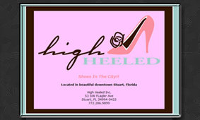 Web Page by Tiffany Richards for High Heeled Shoes in Stuart, FL