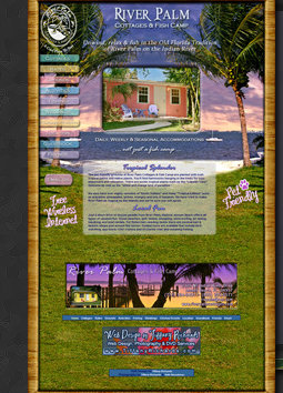 Web Design & Photography by Tiffany Richards for River Palm Cottages & Fish Camp, Jensen Beach, FL